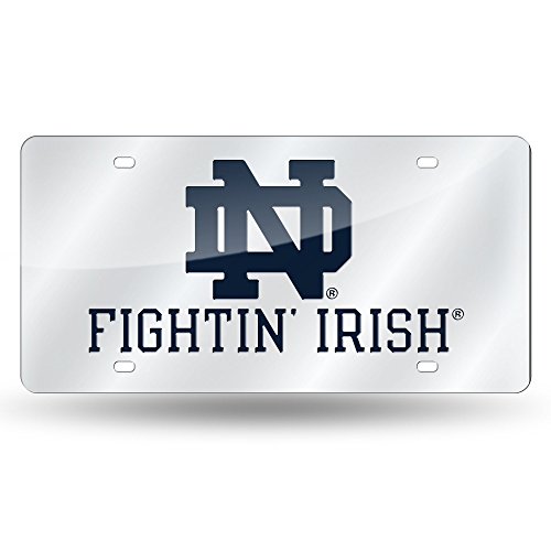 Rico Industries NCAA Notre Dame Fighting Irish Laser Inlaid Metal License Plate Tag, 6 x 12-'