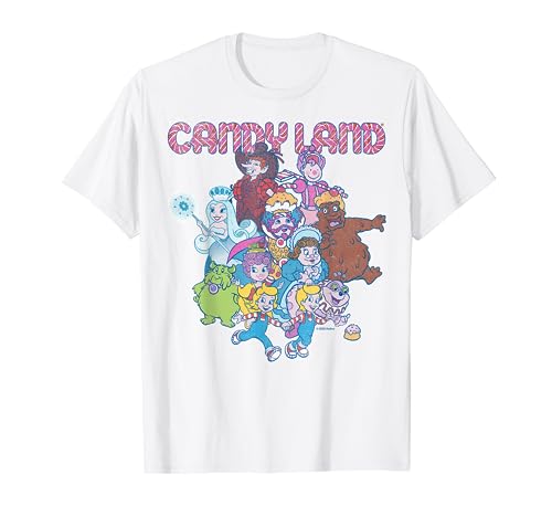 Candy Land Retro Game Characters Group Shot Logo T-Shirt