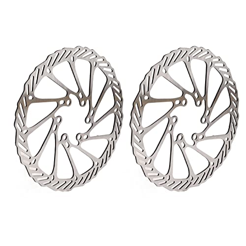 Bike Disc Brake Rotors, Disc Brakes Steel High Hardness Lightweight Good Ventilation 2 Pcs with Screw for Replacement(160mm)