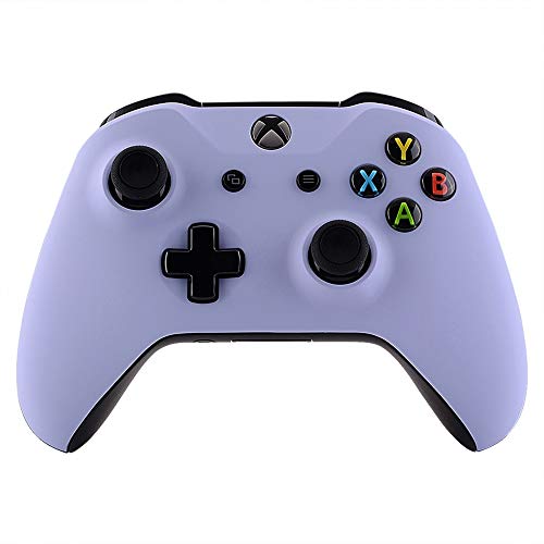eXtremeRate Light Violet Faceplate Cover, Soft Touch Front Housing Shell Case, Comfortable Soft Grip Replacement Kit for Xbox One S & Xbox One X Controller (Model 1708) - Controller NOT Included