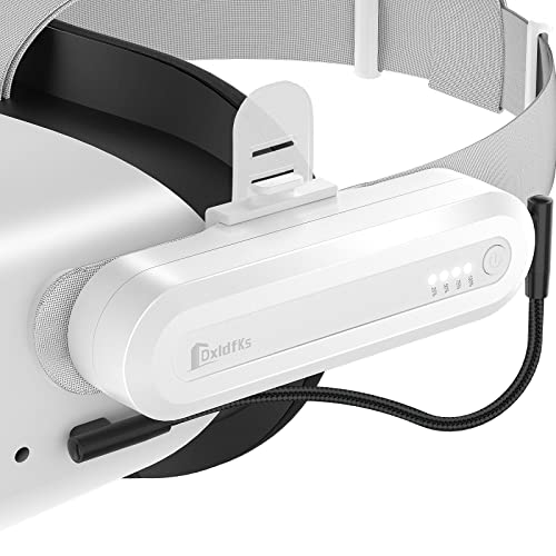 Dxldfks Battery Pack for Oculus Quest 3 & 2 Accessories Compatible with Meta Quest 3, 2, Quest Pro, PICO 4 VR Headset, 5000mAh Extended 2-4H Playtime 3.54 oz Small Lightweight Portable