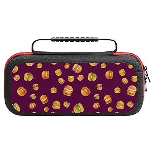 Tasty Burger Grilled Beef Travel Carrying Case Tote Bag For Nintendo Switch Accessories Holds 20 Game Card Bag