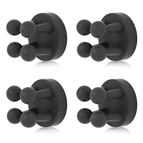 XoYoZo 4 pcs Silicone Toothbrush Holder Multi-Function Hook Waterproof self Adhesive Single Toothbrush Hook Plug Holder for Wall for Hanging Bathroom Kitchen Living Room Office