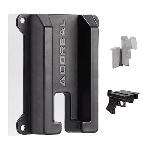 Adoreal Magnetic Gun Mount, Hole Free Gun Holster for Home or Office, Side Magazine Magnetic Suction Concealed Gun Magnet for Pistol in Wall, Desk