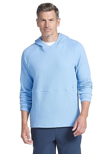IBKUL Men’s Athleisure Wear Stain Resistant Solid Popcorn Stitch Hoody - 94000 Peri Solid XL