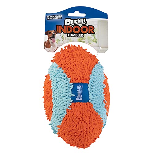 Chuckit! Indoor Fetch Fumbler Dog Toy (9.5 Inch), Orange and Blue