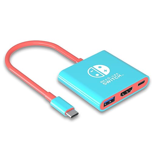 Switch TV Docking Station for Nintendo Switch/Steam Deck,Nintendo Switch TV Adapter Compatible with Nintendo Switch/Switch OLED,4K 60Hz HDMI Adapter,Portable Nintendo Switch Travel Dock(Upgrade)