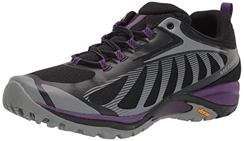 Merrell womens Siren Edge 3 Hiking Shoe, Black/Acai, 8.5 US
