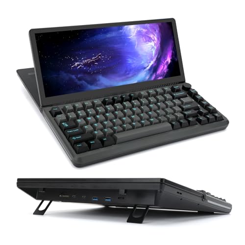 Alecewey K3 Mechanical Gaming Keyboard with Touchscreen, 82 Keys RGB Backlight Keyboard with Screen,13’’ 10-Point 75°Foldable Touchscreen Mechanical Keyboard Plug and Play for Windows Mac Android