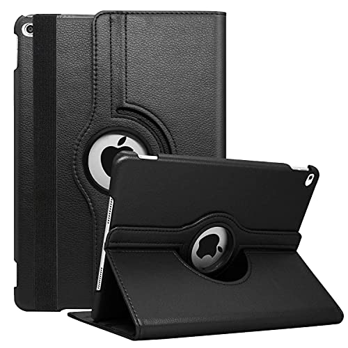 New iPad 9.7 2018 2017 / iPad Air 2 Case - 360 Degree Rotating Stand Protective Cover with Auto Sleep Wake for iPad 9.7 inch (6th Gen, 5th Gen) / iPad Air 2/ iPad Air (Black)