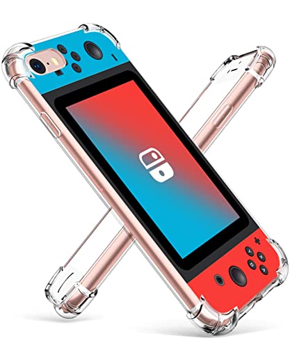 Coralogo for iPhone 6 / 6S TPU Case, 3D Cute Funny Cartoon Design Slim Ultra Clear Protective Stylish Fashion Fun Cool Bumper Cover Skin Teens Kids Girls Cases for iPhone 6 / 6S 4.7' (Blue Red Games