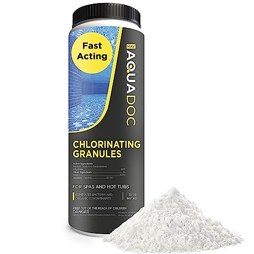 AquaDoc | Spa Chlorine Granules for Hot tub - Spa Sanitizing Granules for Hot Tubs - Recommended Chlorine for spa - Granulated Chlorine for hot tub and spa - Hot Tub Chlorinating Granules - 2lbs