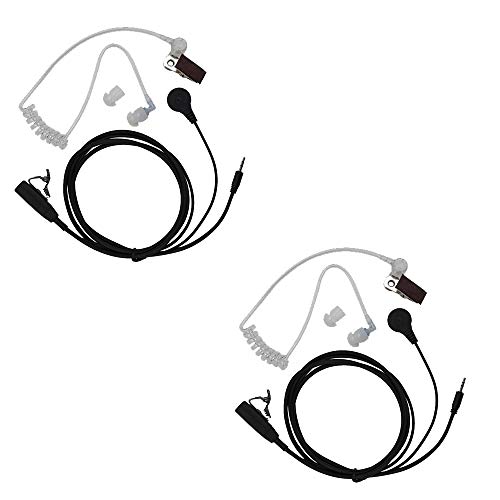 Caroo Cobra walkie Talkie Headset,1 Pin Covert Acoustic Tube Earpiece with Mic for Cobra Talkabout CXT195 CX112 ACXT1035r ACXT145 ACXT545 PX655 RX385 RX685 Two Way Radio Accessories 2 Pack