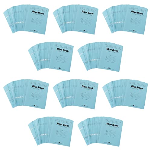 Roaring Spring Exam Blue Books, Case of 1000, 8.5' x 7', 4 Sheets/8 Pages, Wide Ruled with Margin, Proudly Made in the USA!