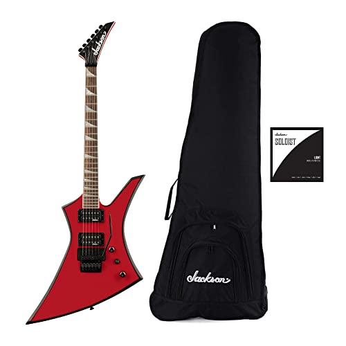 Jackson X Series Kelly Kex 6-String Electric Guitar (Right-Handed, Ferrari Red) Bundle with Jackson Kelly Gig Bag and Strings (3 Items)