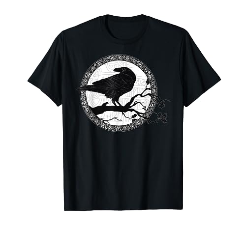 Celtic Raven Viking Wisdom Tattoo Art T-Shirt
