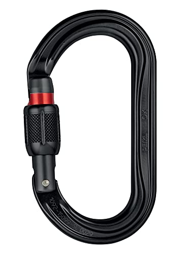 PETZL, OK Carabiners, Black, SCREW-LOCK