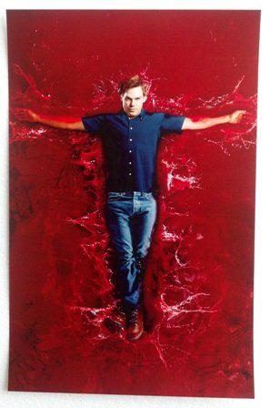 Dexter Michael C. Hall Falling into Pool of Blood 11 x 17 Poster Lithograph