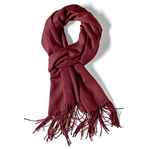 Scarves for Women Silky Pashmina Shawls and Wraps Gifts for Women Mom Girlfriend Birthday Anniversary Head Scarfs for Women (One Size, Wine)