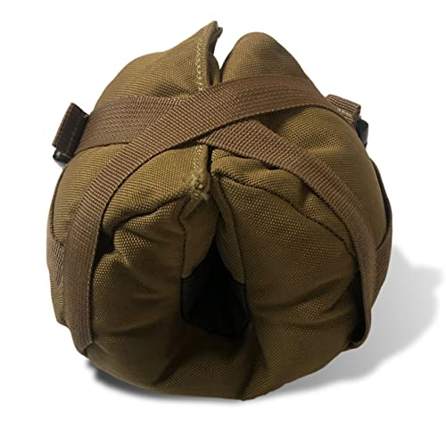 S2Delta PRS Large Shooting Bag Rest C-Shape, Prone Shooting Bag, Front Shooting Rest, or Rear Bag for Precision Shots Off Barricades (Tan)