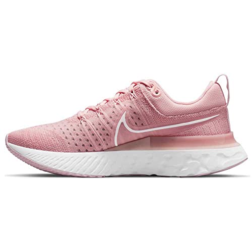 Nike Women's React Infinity Run Flyknit 2 Casual Running Shoe, Pink Glaze/White-pink Foam, 6.5