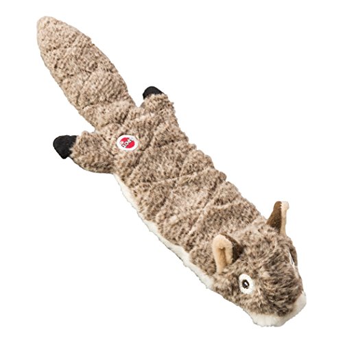 SPOT Ethical Pets Squirrel Mini Skinneeez Extreme Stuffingless Quilted Dog Toy, 14' All Breed Sizes
