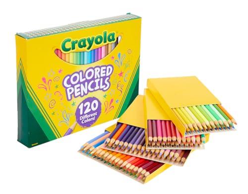 Crayola Colored Pencils Set (120ct), Coloring Book Pencils, Kids Art Supplies, Bulk Colored Pencils, Presharpened, Ages 3+