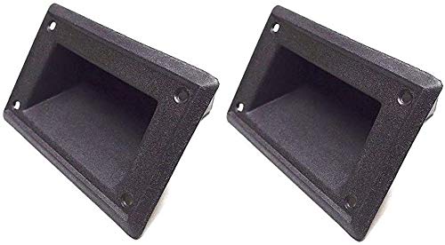 MIYAKO Recessed Speaker Handle - Pocket Style 4'x3.5' for Speaker Box Cabinet | Heavy Duty Black ABS Plastic | Lift Heavy Items Securely | 1 Pair (2 PCS)