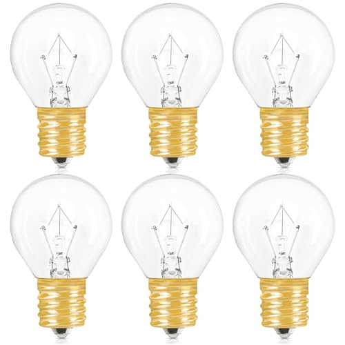 Lava Lamp 25 Watt E17 Intermediate Base 6 Pack Replacement Bulbs for 14.5-Inch Lava Lamps, 120 Volt S11 Bulbs