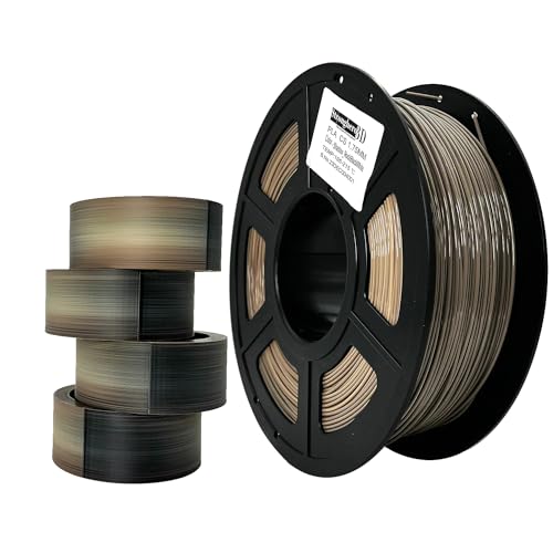 Stronghero3D PLA 3D Printer Filament 1.75 mm,Shadow Rock-Black-White,Core Shell co extrude,Color Change Filament, Accuracy +/- 0.05 mm net Weight 1 kg for Ender3 Cr10