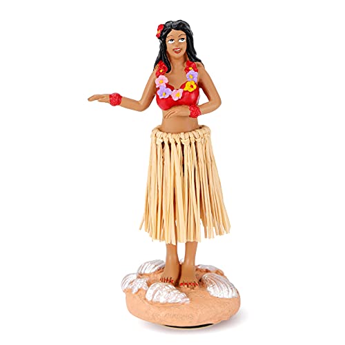 BCSmyer Dancing Hula Girl Dashboard Bobbleheads for Driver Dashboard Decorations Collection Figurines Gifts for Home Decoration Mini Size Doll Hula Dancer 4.72' High