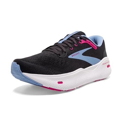 Brooks Women’s Ghost Max Cushion Neutral Running & Walking Shoe - Ebony/Open Air/Lilac Rose - 8 Medium