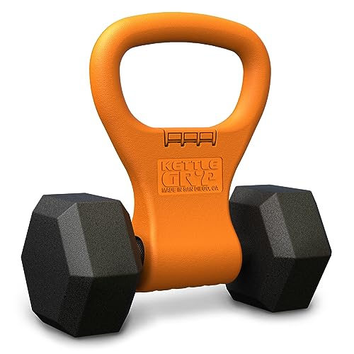 KETTLE GRYP - The Original - As Seen on SHARK TANK! Converts Your Dumbbells Into Kettlebells - Made in the USA - Dumbbell Grip Handle