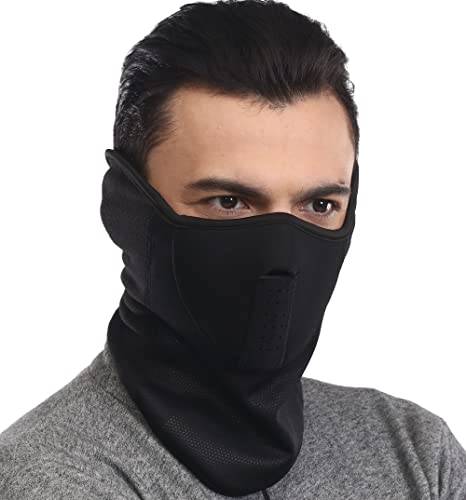 Tough Headwear Neoprene Half Face Mask for Cold Weather - Half Ski Mask with Velcro Strap - Half Winter Face Mask - Motorcyle Masks for Men