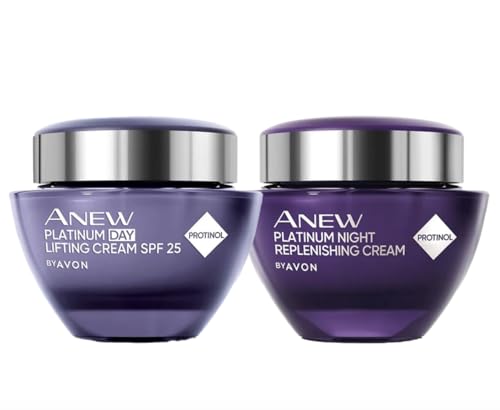 Anew Platinum Day Cream and Night Cream: Anti-Aging & Anti-Wrinkle Skin Care Set of 2