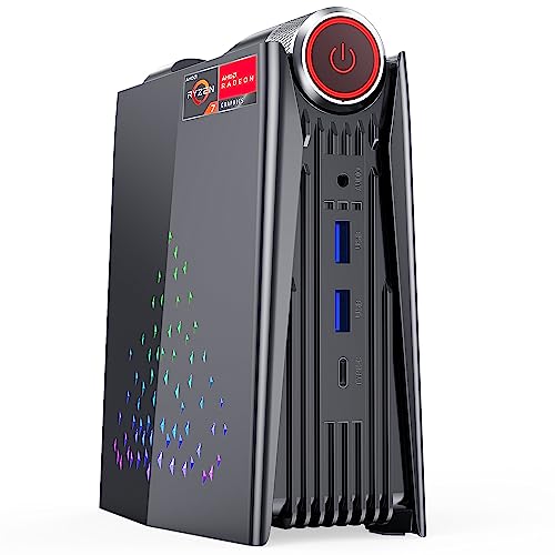 ACEMAGICIAN [Gaming PC] Ryzen Mini PC, AMD Ryzen 7 5700U(up to 4.3Ghz) 16GB DDR4 512GB NVME SSD Mini Desktop Computer, Mini Computers [WiFi6/BT5.2] [4K UHD/RGB Lights/3 Adjustable Mode PC Gaming]