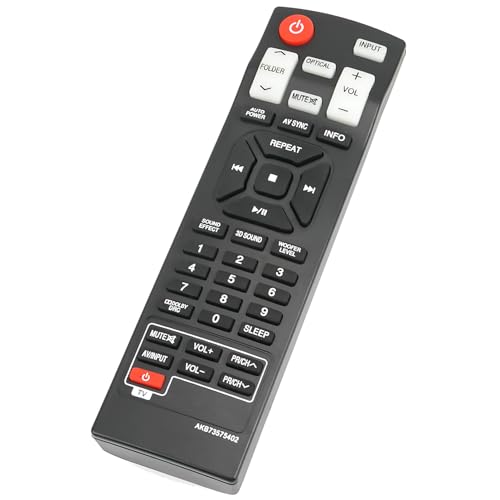 AKB73575402 Replace Remote Control fit for LG Sound Bar NB2420A NB2520A NB2530A NB3520A NB3530A NB3730A NB3531A NB3532A S33A1-D Home Theater Soundbar System