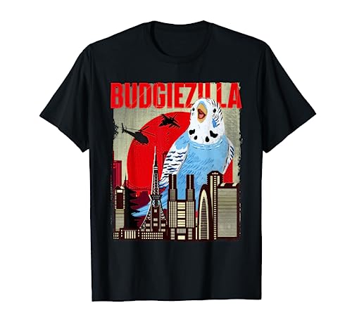 Budgiezilla - Parakeet Budgie Budgerigar Bird Lover T-Shirt