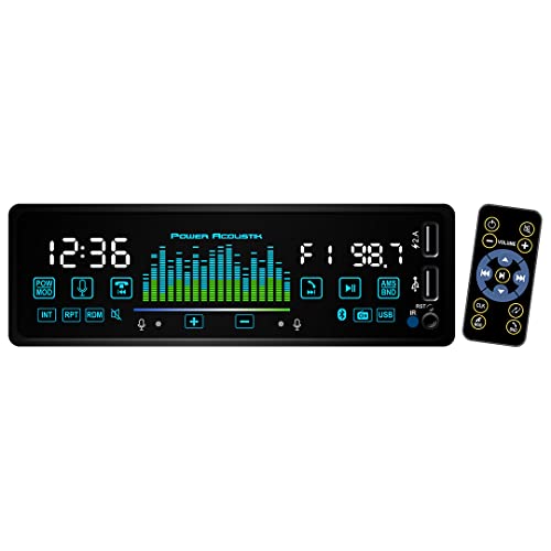Power Acoustik PL-60MB Single Din MP3 Car Stereo, Touch Panel, Google Voice Control, Hand Motion, Bluetooth, 1 Din USB AUX