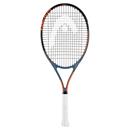 HEAD Ti. Radical Elite Tennis Racket - Pre-Strung Head Light Balance 27 Inch Racquet, 4 3/8 in Grip, Gray/Orange