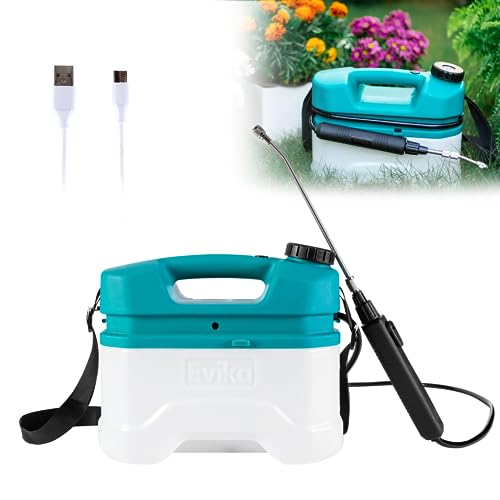 Electric Sprayer 1 Gallon, Battery Powered Sprayer with Retractable Brass Wand and Adjustable Nozzle, Great for Mist Plants, Weed Sprayer, Home Cleaning, 4L Capacity