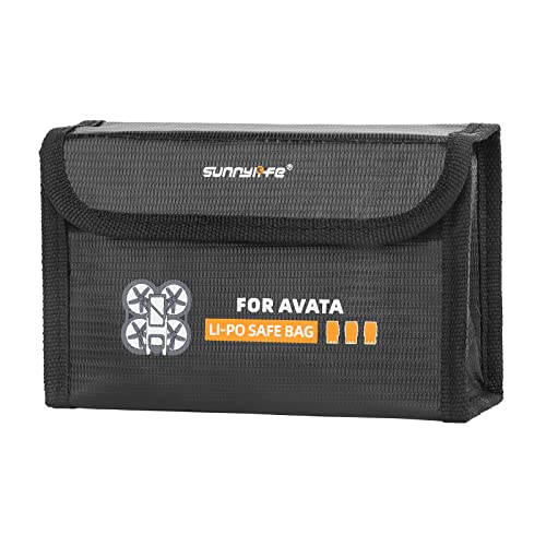 for DJI Avata - LiPo Battery Safe Bag Fireproof Explosion-Proof Lithium Battery Storage Bag Safe Transport Protective Case (for 3 Batteries)