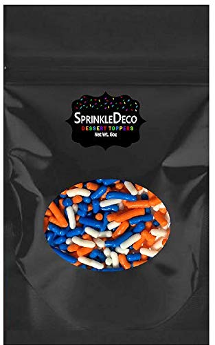 Orange white Blue Cake Pop Cookie Cupcake Cakes Semi-Sweet Edible Confetti Decorations Sprinkles Desert Jimmies Toppers