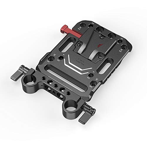 SmallRig Battery Plate with V-Lock Mount with Dual 15mm Rod Clamp for Camera Power Supply - 3016