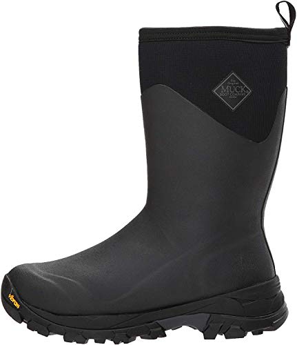 Muck Boot Mens Arctic Ice Extreme Conditions Mid-Height Rubber Winter Boots, Black/Gray, 10 M US