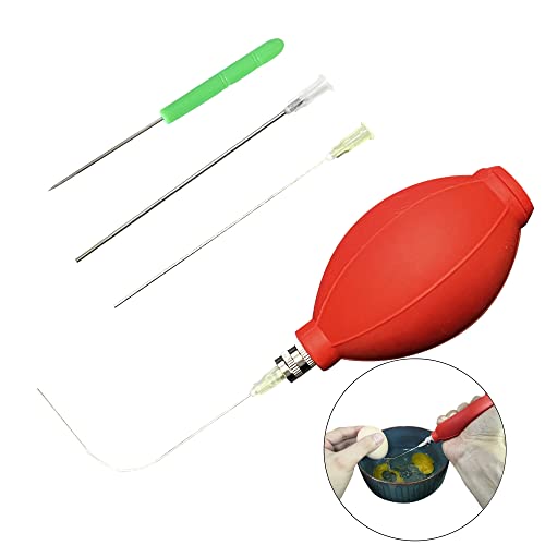 Easy Egg Blower Empty Egg Tools One Hole Egg Pump and Drill Easter Egg Maker Supplies Ukrainian Egg Decorating Kit Red