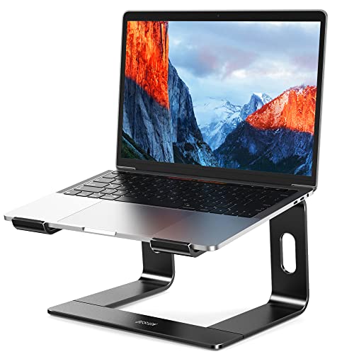 BESIGN LS03 Aluminum Laptop Stand, Ergonomic Detachable Computer Stand, Riser Holder Notebook Stand Compatible with Air, Pro, Dell, HP, Lenovo More 10-15.6' Laptops, Black