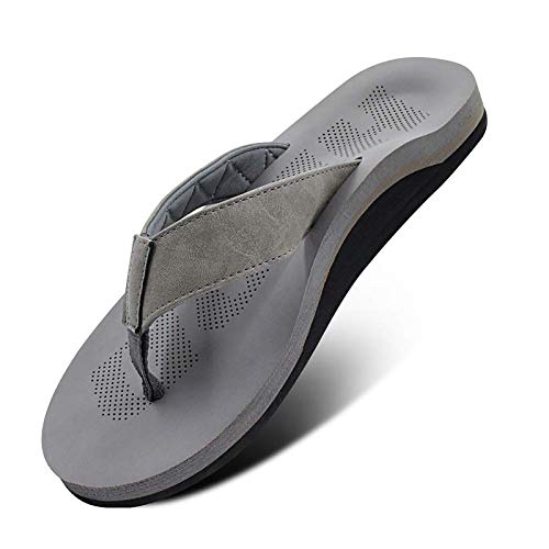 Men Sandals Flip Flop with Orthotic Arch Support Athletic Slide Sandals for Men with Soft Cushion Footbed