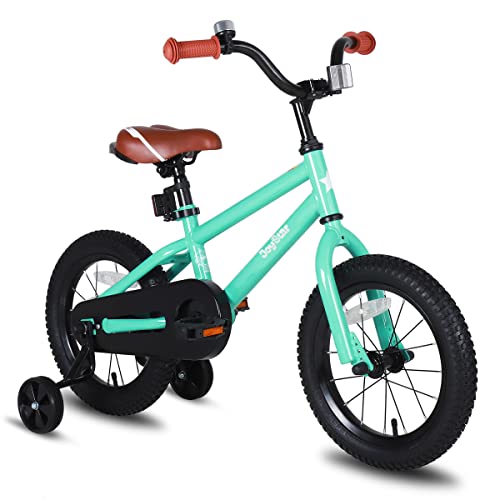 JOYSTAR 16 Inch Kids Bike for Boys Girls 4 5 6 7 Years Old with Training Wheels Gifts Kids Bicycle with Coaster Brake BMX Style Mint Green