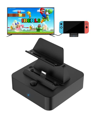 for Nintendo Switch TV Dock for OLED Docking Station, Replace Official Switch Charging Base with 4K 1080P HDMI Adapter and USB 3.0 Port, Travel Charging Stand (No Power and Hdmi Cords)